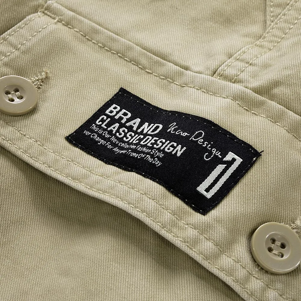 Men's Slim Fit Military Cargo Shorts Summer Multi Pockets Cotton Tactical Shorts