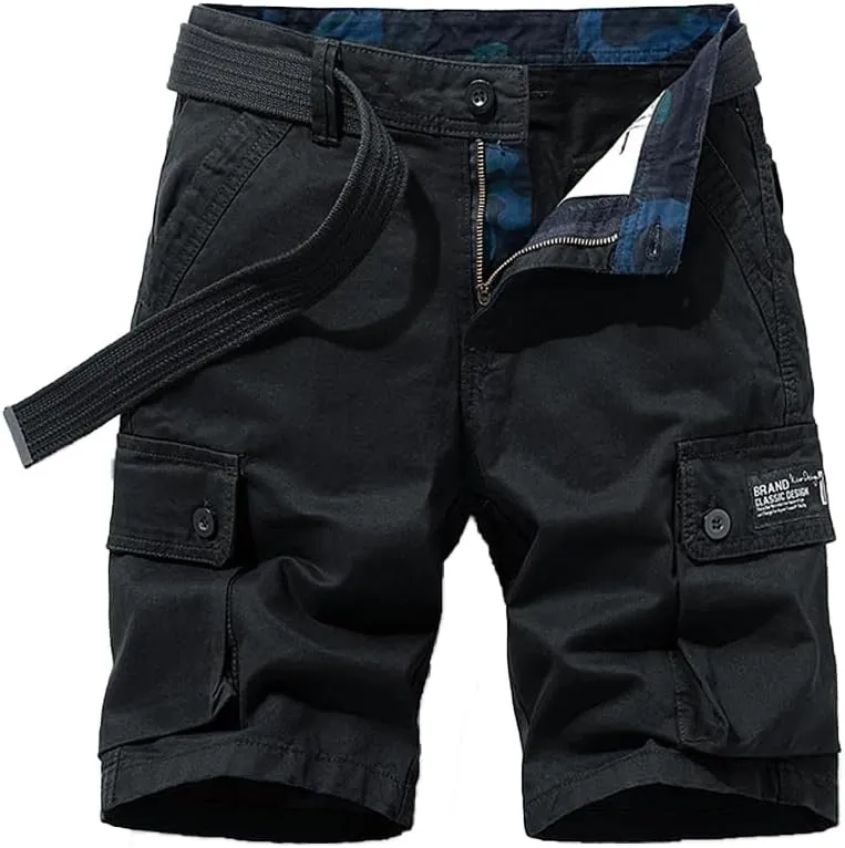 Men's Slim Fit Military Cargo Shorts Summer Multi Pockets Cotton Tactical Shorts