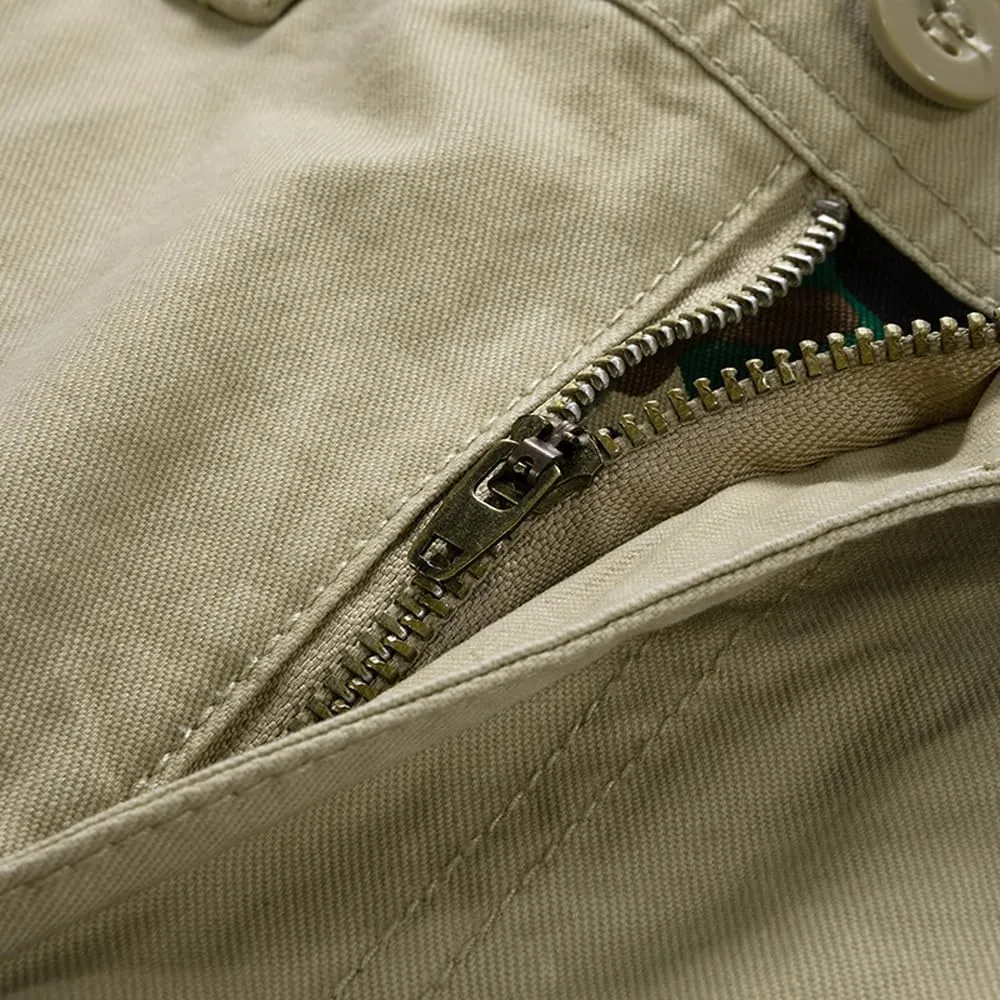 Men's Slim Fit Military Cargo Shorts Summer Multi Pockets Cotton Work Shorts