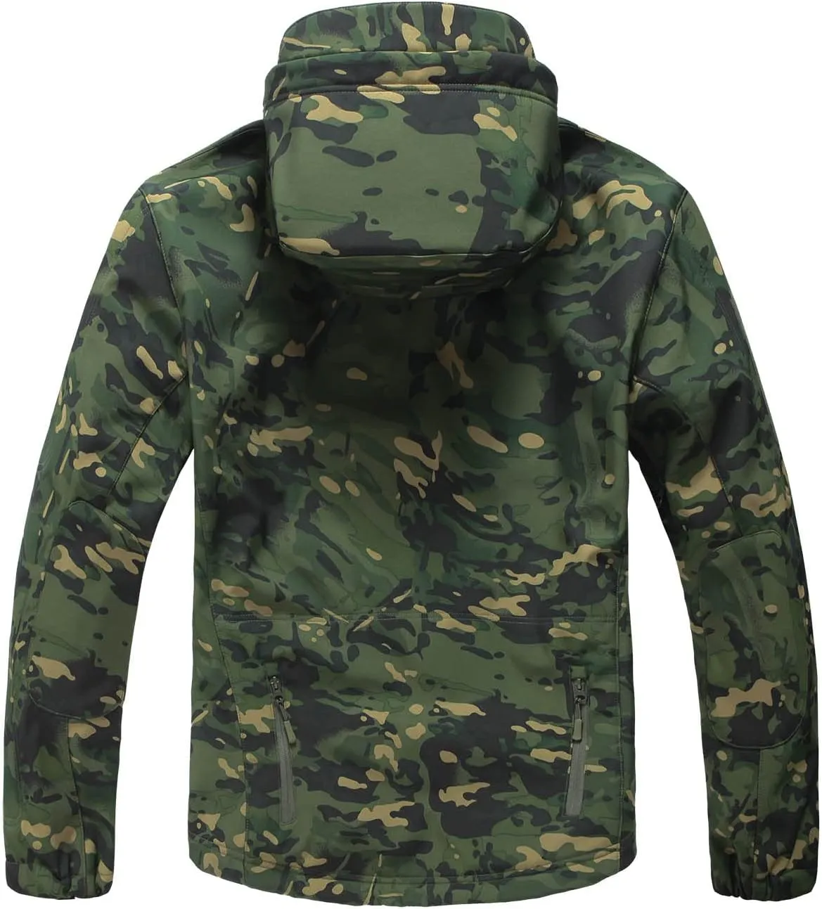 Men's Softshell Jacket Waterproof Fleece Hooded Outdoor Hunting Coat
