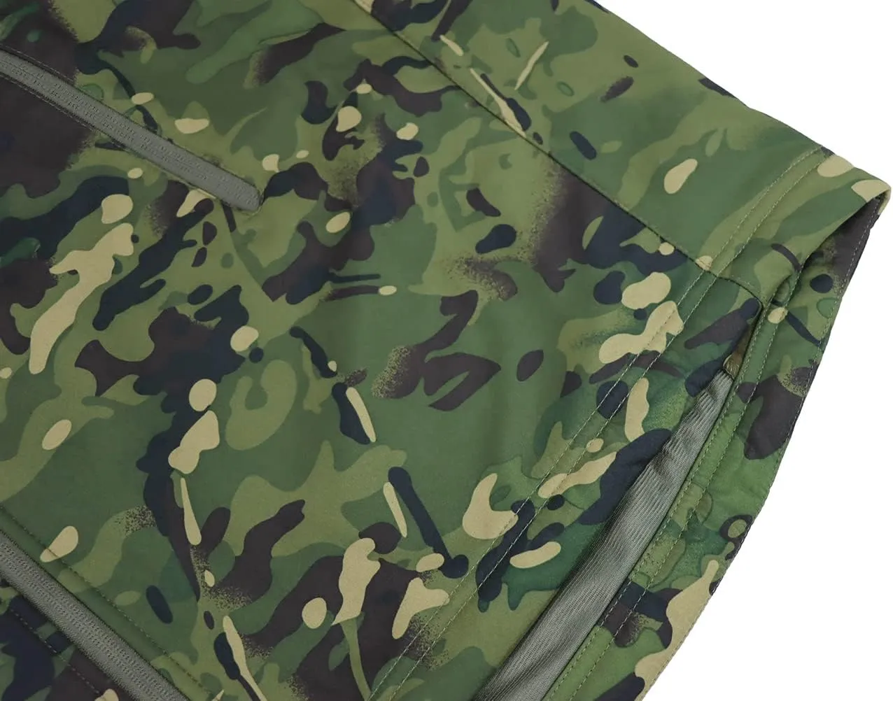 Men's Softshell Jacket Waterproof Fleece Hooded Outdoor Hunting Coat