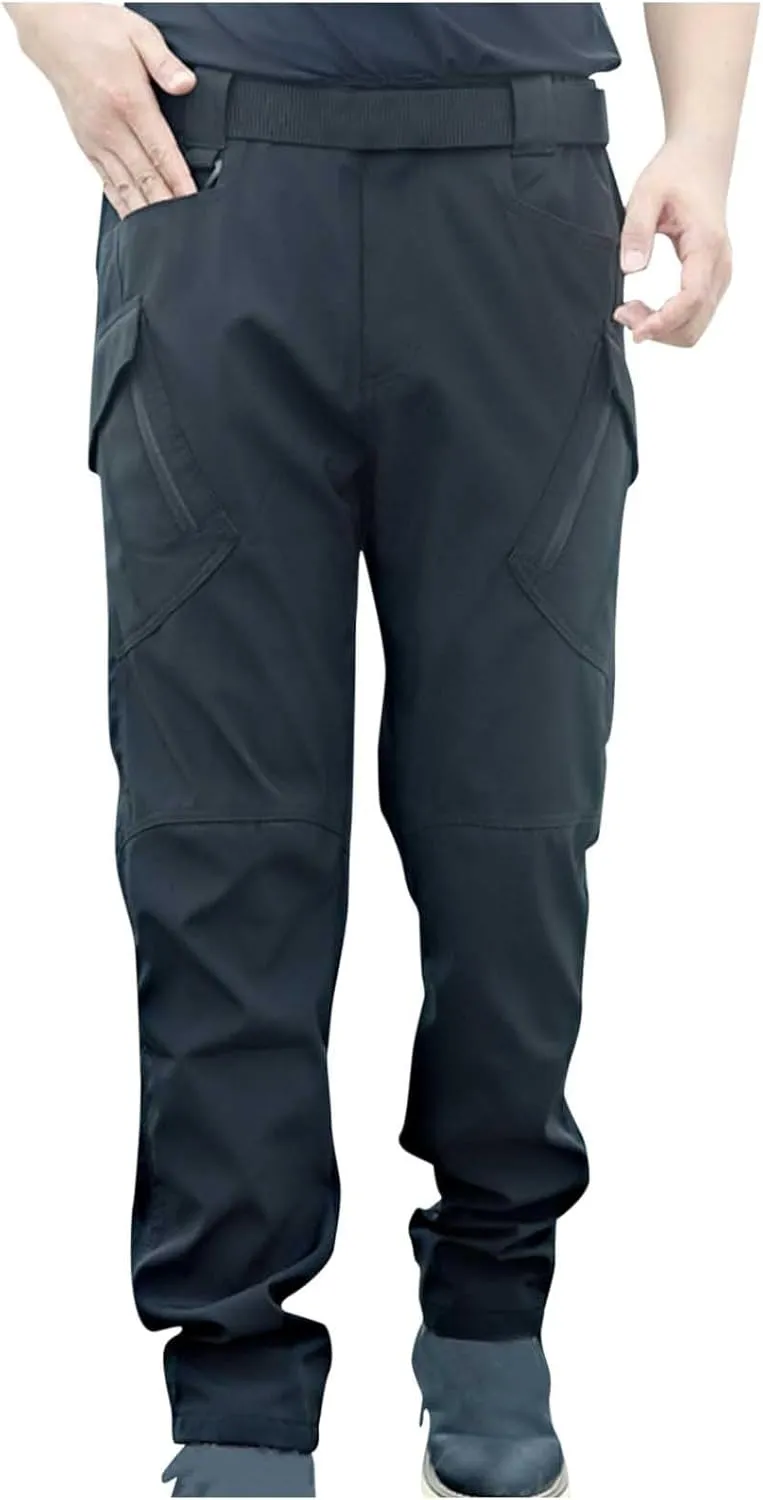 Men's Tactical Cargo Pants Water Resistant Hiking Relaxed Fit Pants Combat Active Cargo Work Pants with Multi Pocket