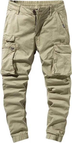 Men's Tactical Pants Waterproof Cargo Hiking Work Pants for Men Outdoor Active Construction Pants with Multi Pocket