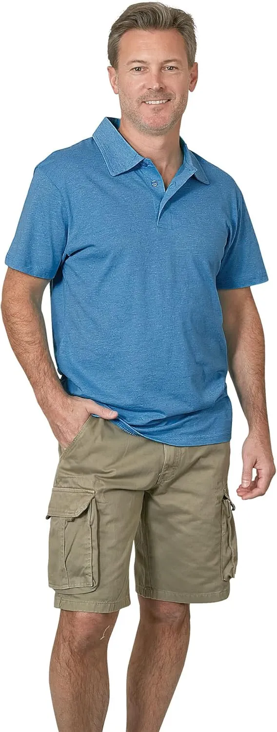 Men's Twill Cargo Shorts Cotton Lightweight Multi Pocket Casual Outdoor Hiking Shorts