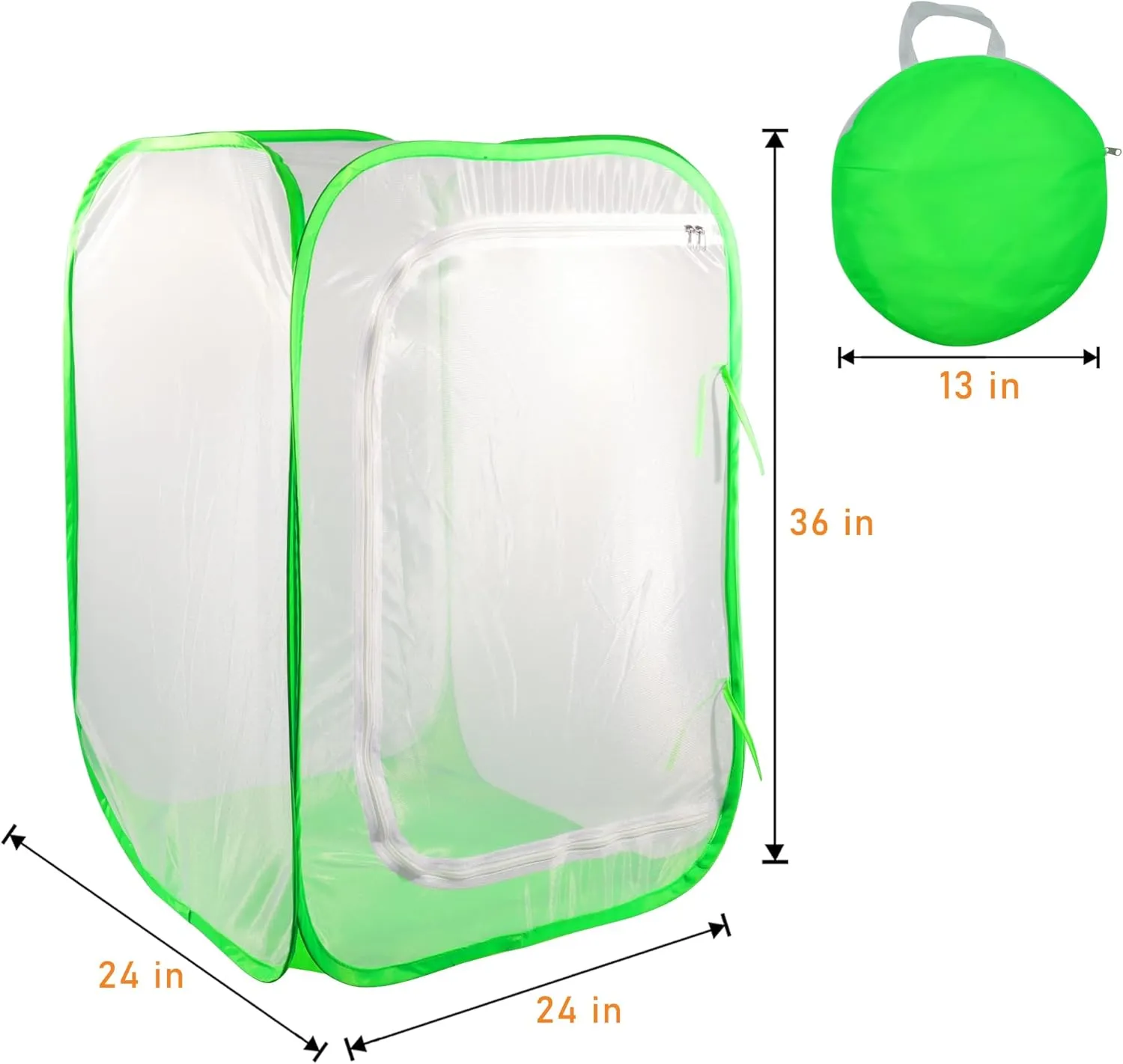 Mesh Plant Tent Enclosure, Pop-Up Cage Plant Cover, Outdoor Garden Protection Guard for Pests, Bird, Pest (24 x 24 x 36 Inches)