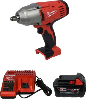 Milwaukee 2663-20 1/2" Impact Wrench,48-11-1850 5Ah Battery, 48-59-1812 Charger