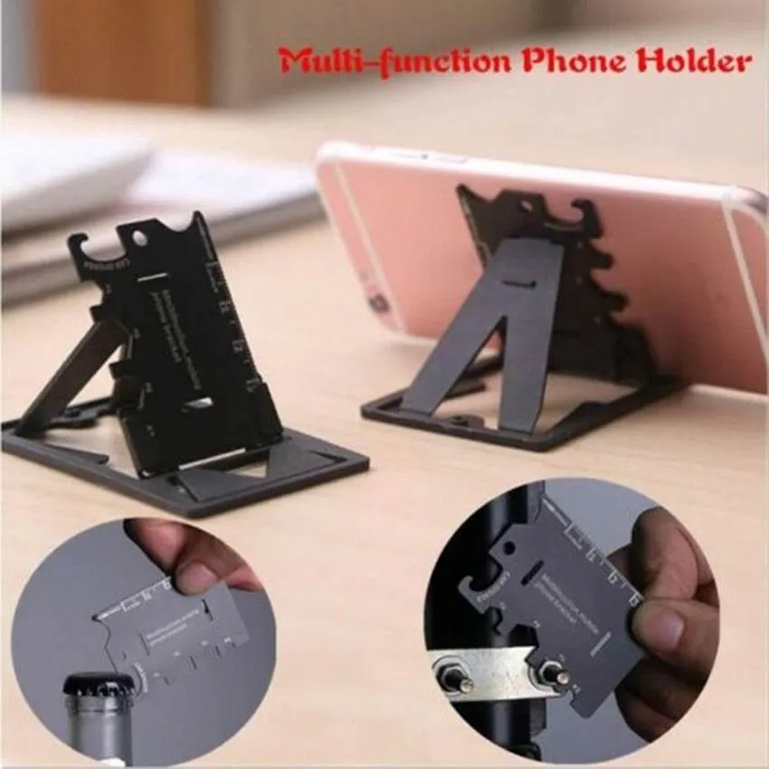 Mini Pocket Phone Holder - Compact Multi-Tool Stand