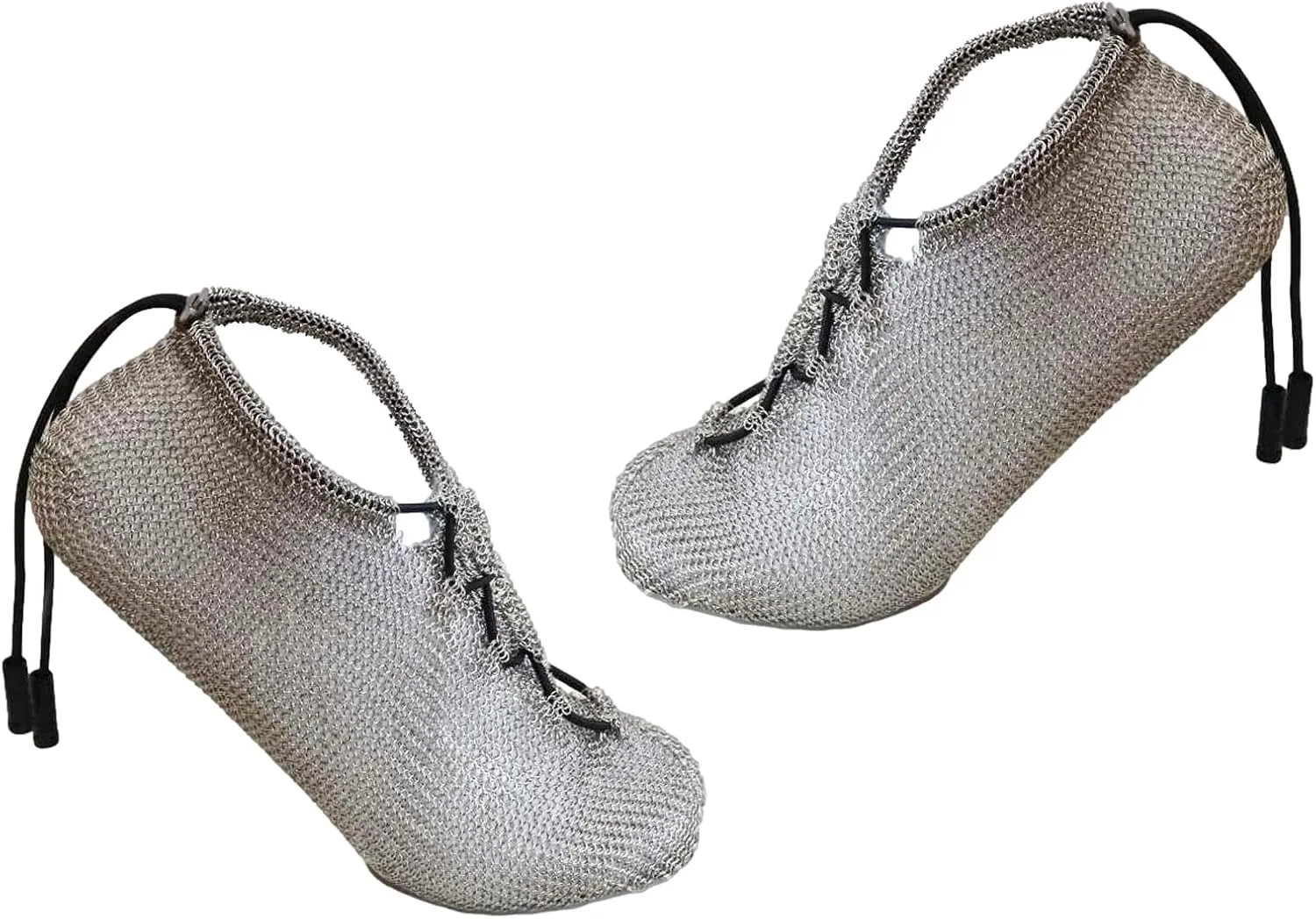 Minimalist Barefoot Sock Shoes Chain Mail Shoes for Women and Men, Stainless Steel Cut Resistant Water Shoes, Portable & Multi-Purpose