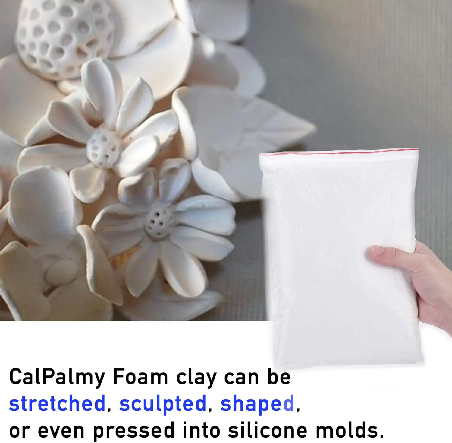 Moldable Cosplay Foam Clay (White) – High Density and Hiqh Quality for Intricate Designs | Air Dries to Perfection for Cutting with a Knife or Rotary Tool, Sanding or Shaping