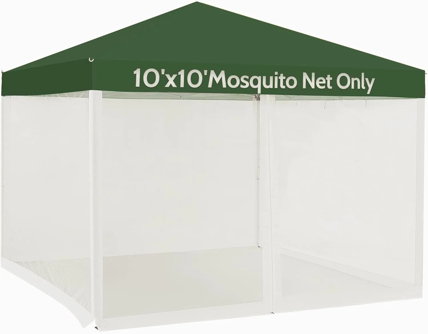 Mosquito Net for 10x10 Canopy Tent,Replacement Mosquito Netting for Gazebo Netting Screen Mosquito Screen Canopy for Camping for Patio Tent 10x10' (Mosquito Netting Only, White)