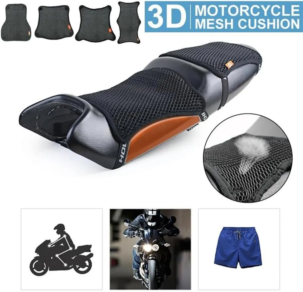 Motorcycle Seat Cover Motorcycle Seat Cushion Breathable Heat Insulation Air Pad Cover Anti Slip Sunscreen Honeycomb Motorcycle Seat Cover