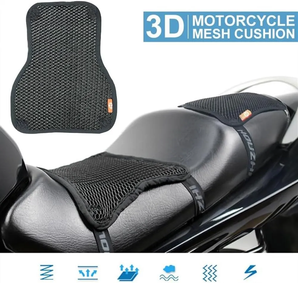 Motorcycle Seat Cover Motorcycle Seat Cushion Breathable Heat Insulation Air Pad Cover Anti Slip Sunscreen Honeycomb Motorcycle Seat Cover