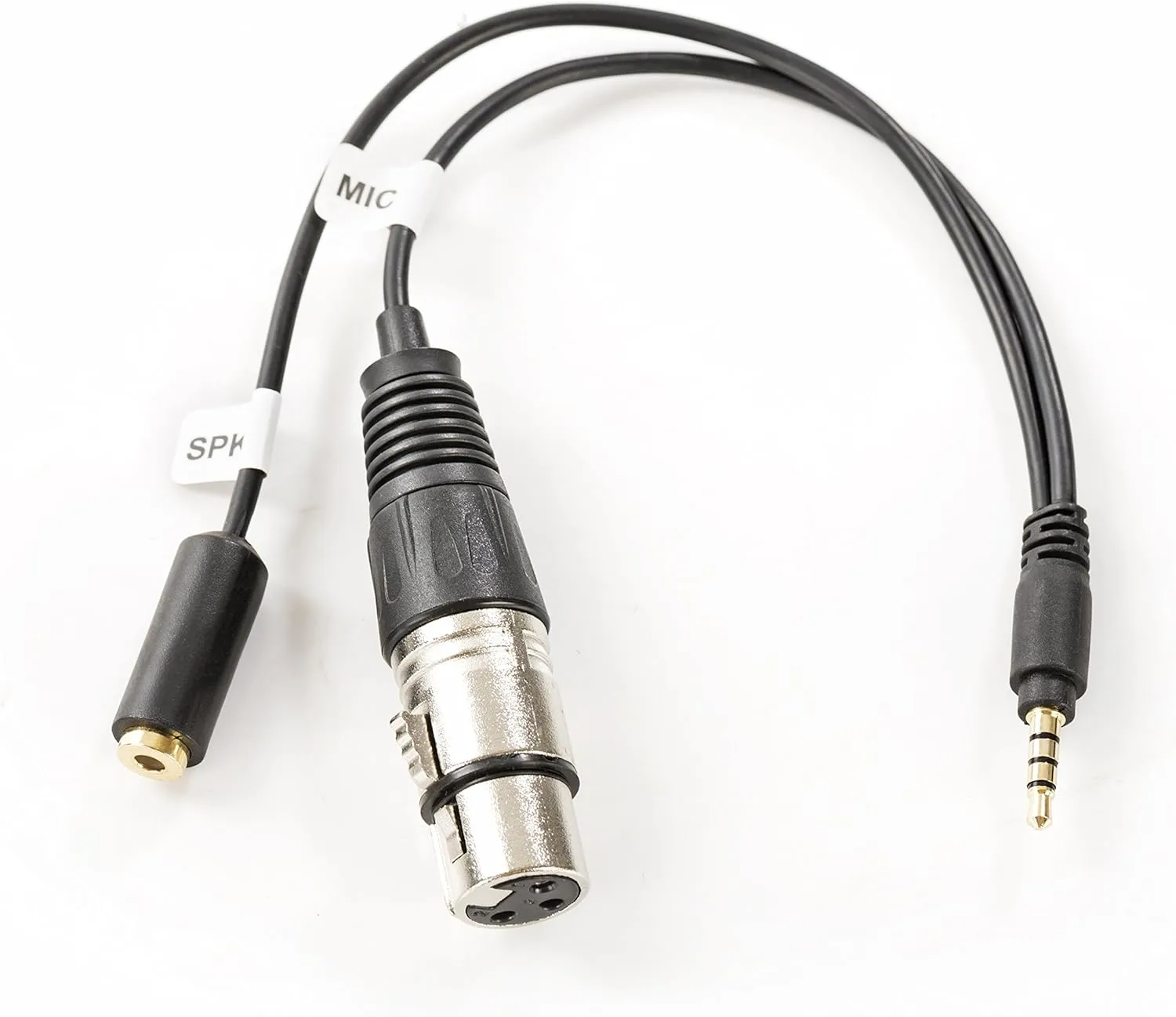 Movo TCB2 XLR Microphone to TRRS Smartphone Adapter with Headphone Jack - Compatible with iPhone and Android - XLR Female to 3.5mm Male Y Splitter