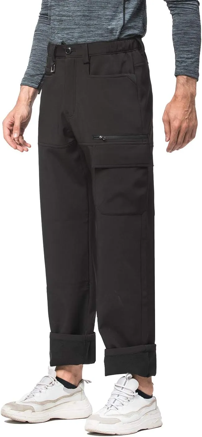 Mr.Stream Men's Hiking Multi Pocket Mountain Outdoor Trekking Sports Camping Windproof Fleece Pants