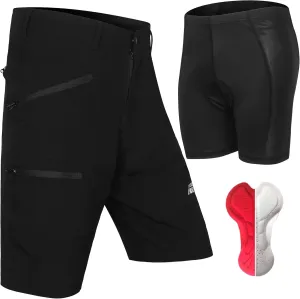 MTB Mountain Bike Shorts - The FIVER - 4D Padded Baggy Bicycle Cycling Biking Bike Shorts Loose-fit - 5 Zippered Pockets