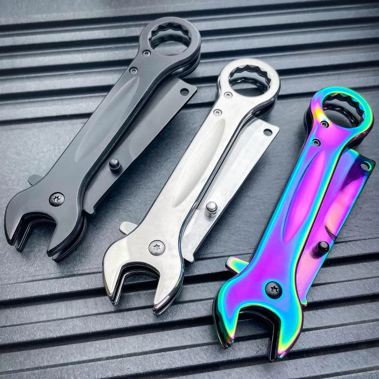 Multi-Tool Tanto Blade Spring Assisted Open Folding Pocket Knife Wrench Tool NEW