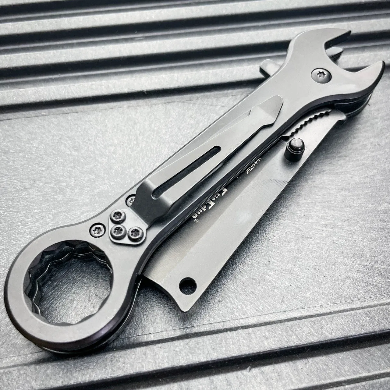 Multi-Tool Tanto Blade Spring Assisted Open Folding Pocket Knife Wrench Tool NEW