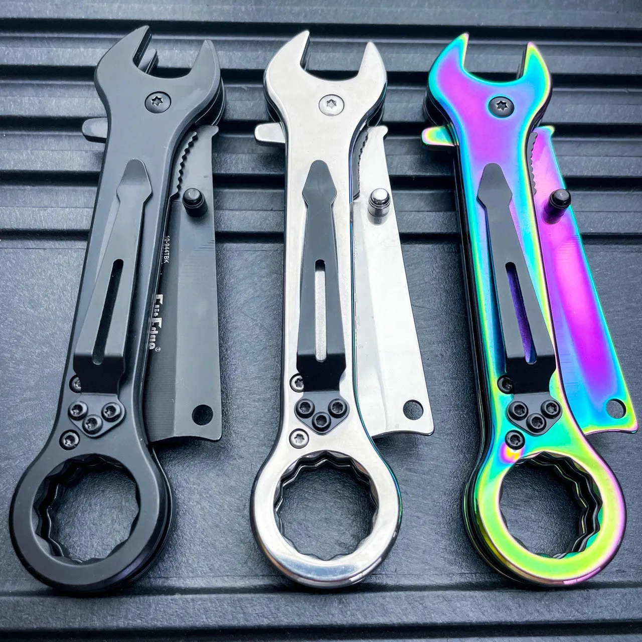 Multi-Tool Tanto Blade Spring Assisted Open Folding Pocket Knife Wrench Tool NEW