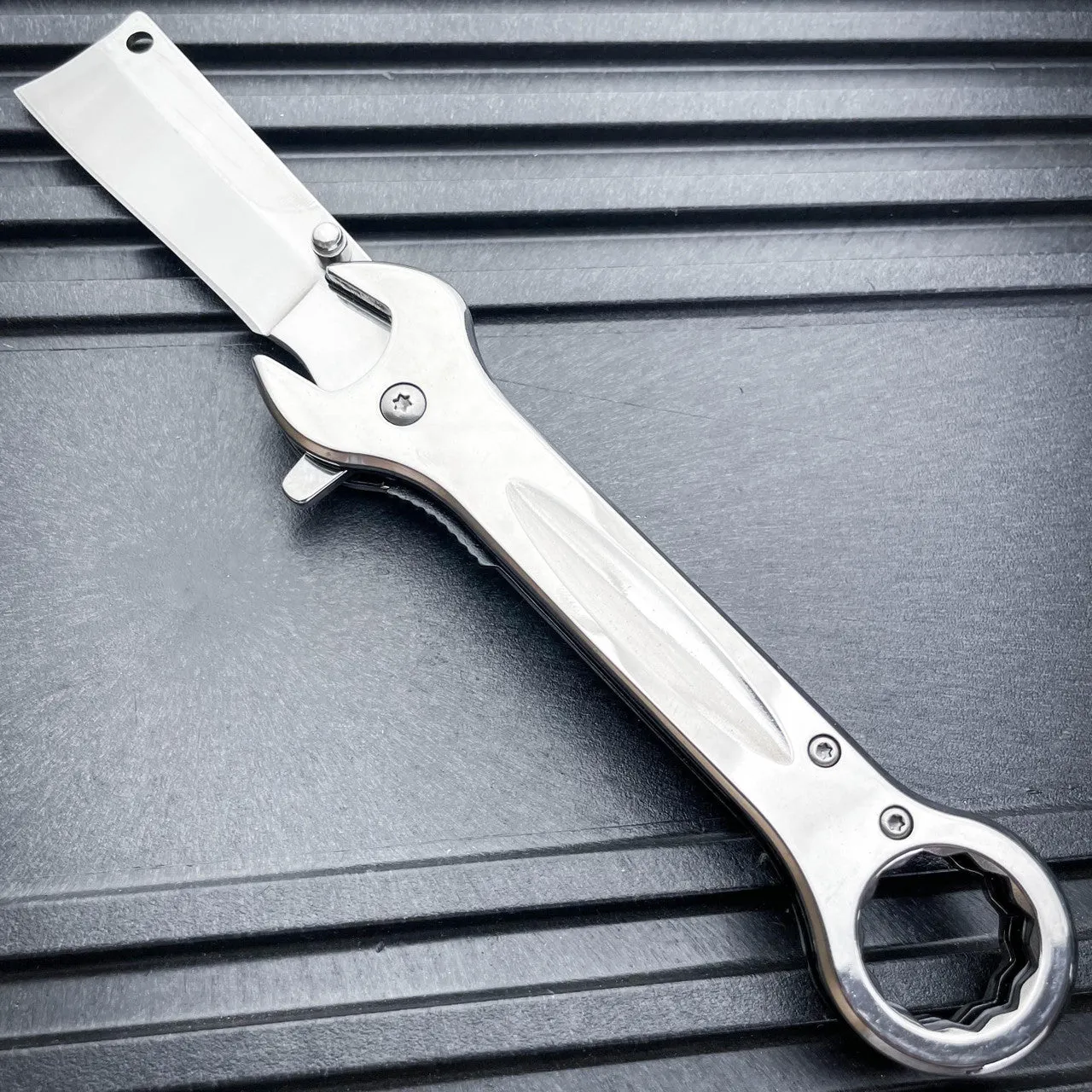 Multi-Tool Tanto Blade Spring Assisted Open Folding Pocket Knife Wrench Tool NEW