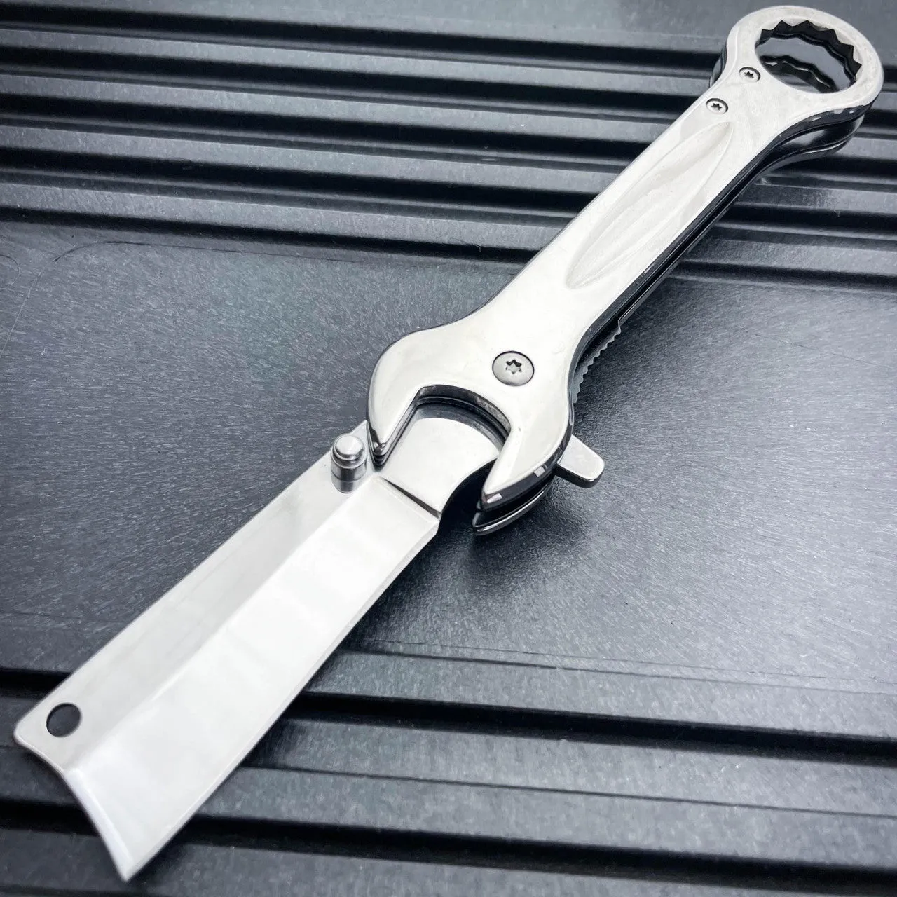 Multi-Tool Tanto Blade Spring Assisted Open Folding Pocket Knife Wrench Tool NEW
