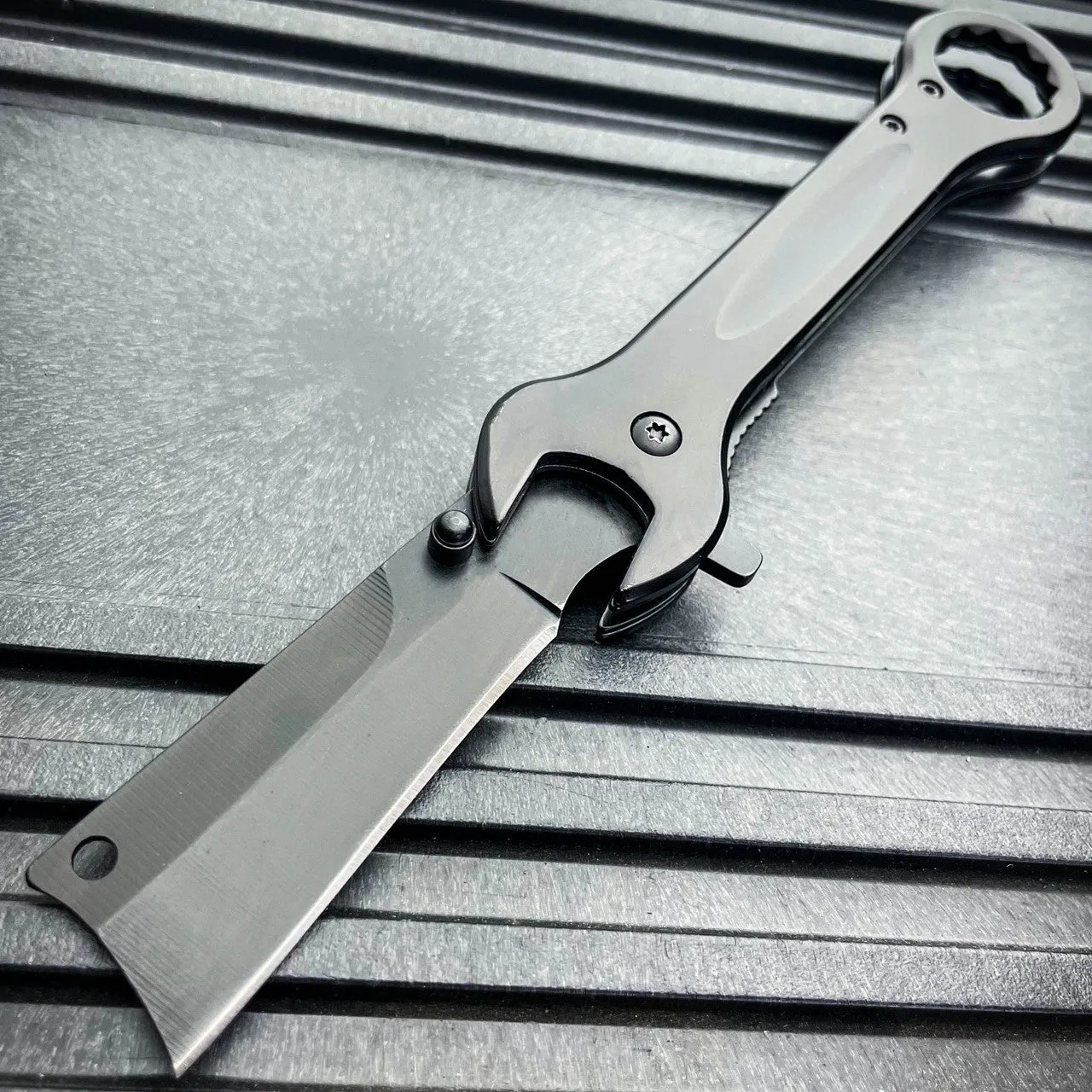 Multi-Tool Tanto Blade Spring Assisted Open Folding Pocket Knife Wrench Tool NEW
