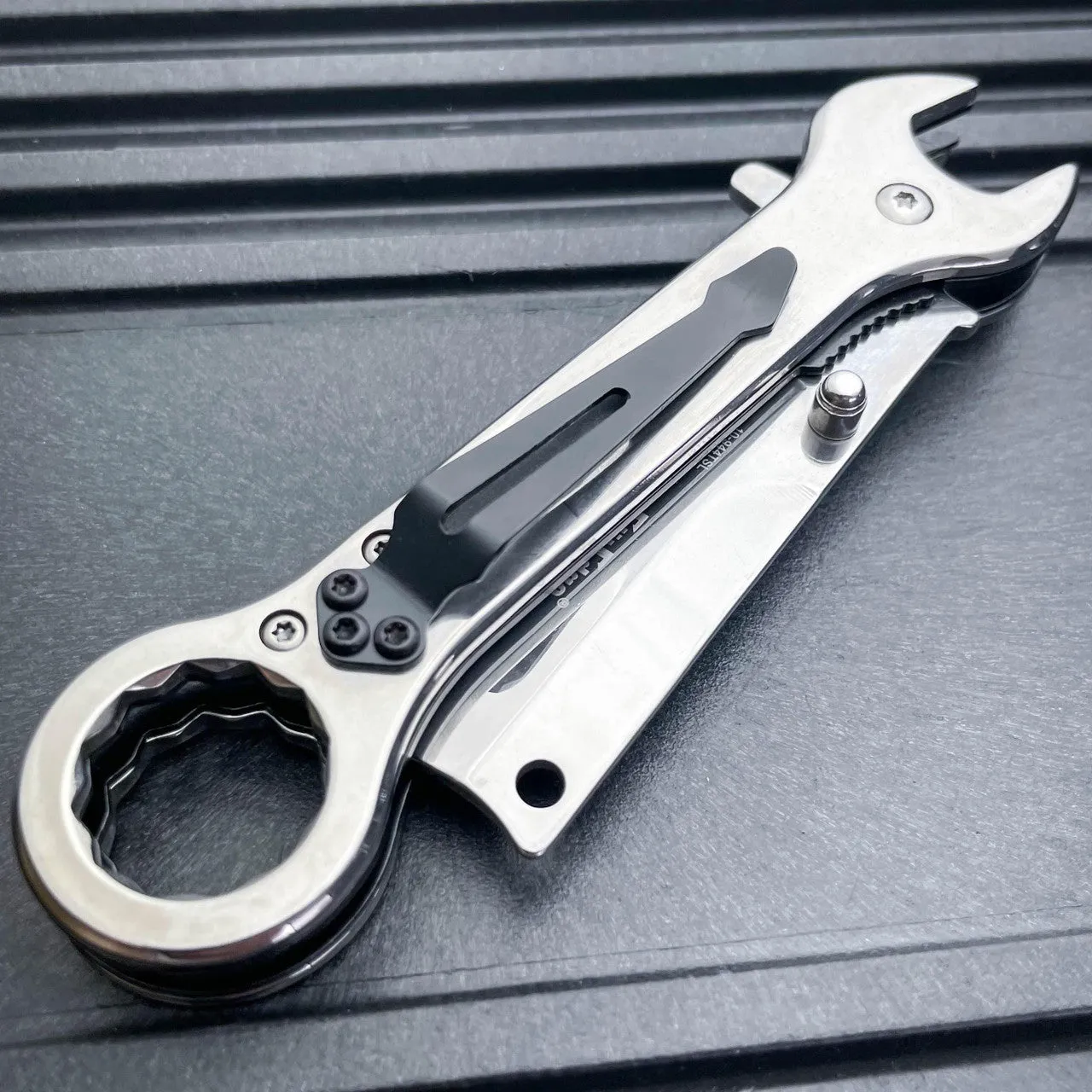 Multi-Tool Tanto Blade Spring Assisted Open Folding Pocket Knife Wrench Tool NEW