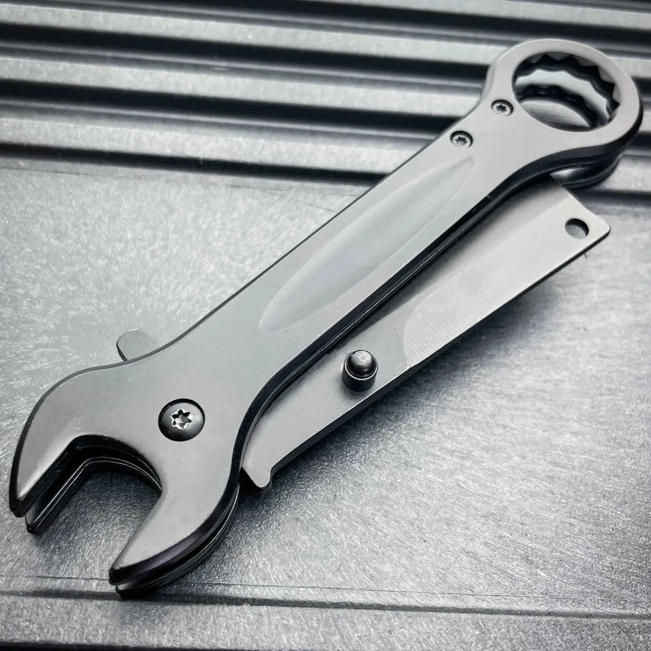 Multi-Tool Tanto Blade Spring Assisted Open Folding Pocket Knife Wrench Tool NEW