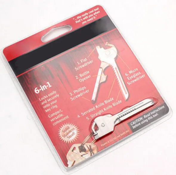 Multipurpose Keychain Key Survive Pocket Opener Shape Mini Multi Gear Tool