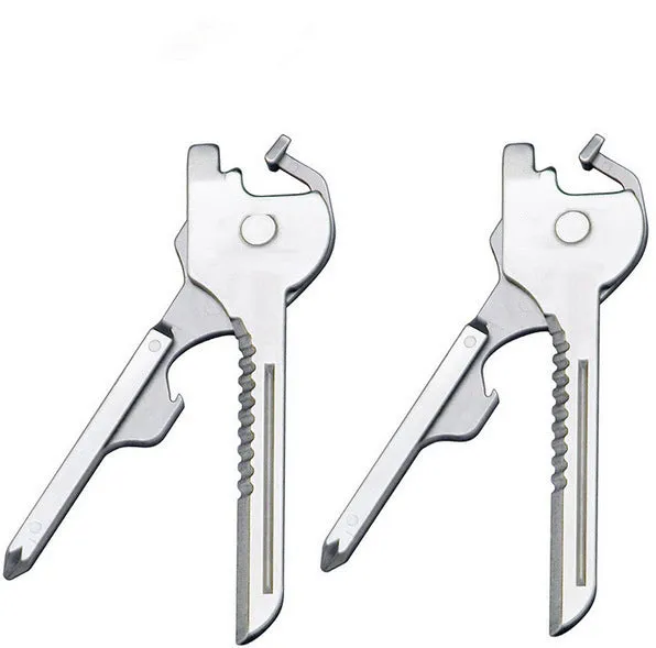 Multipurpose Keychain Key Survive Pocket Opener Shape Mini Multi Gear Tool