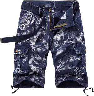 Muscularfit Cargo Shorts Men Regular Fit Camouflage Shorts Multi Pocket Camo Tooling Shorts Summer Casual Work Beach Shorts