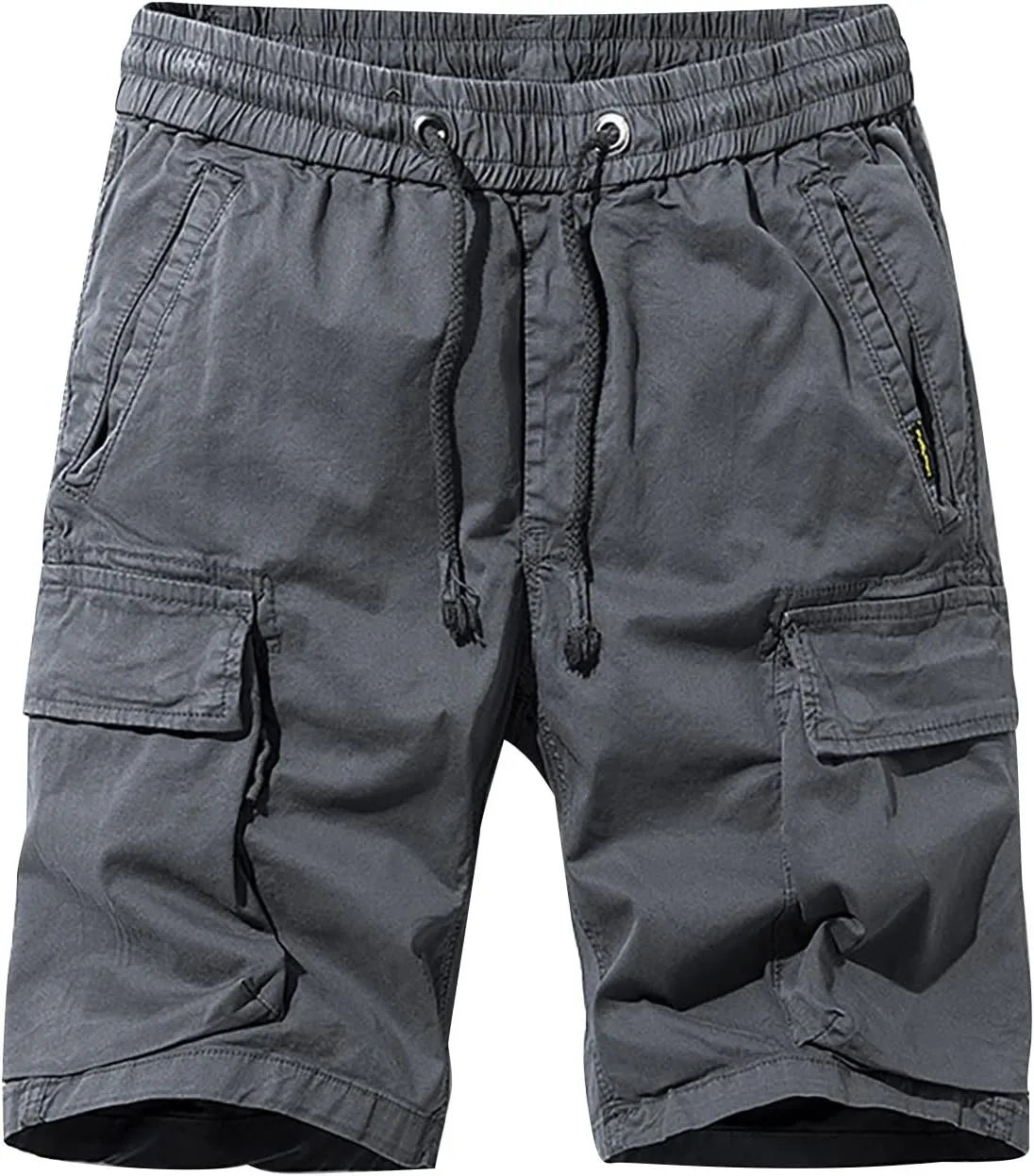 Muscularfit Mens Casual Shorts Drawstring Elastic Waist Multi Pocket Cargo Shorts Summer Beach Work Athletic Tooling Shorts