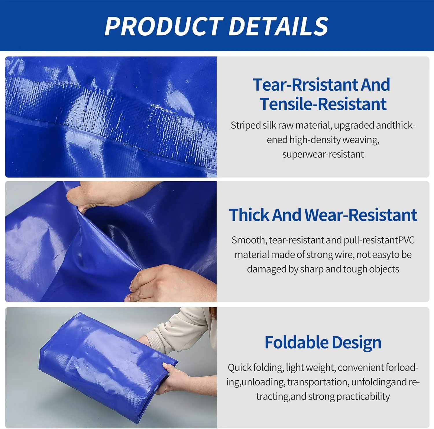 MXQMKL 2480 L/650 gal Water Bladder Storage Containers, Foldable Portable Water Tank Large Capacity Soft Water Bag, Drought Resistance, Fire Prevention, Emergency Water