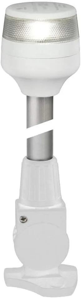 My Hella Lights 980960291 Hella Marine 2nm All Round White Fold Down Pole Navigation Lamp - 8 - White Base