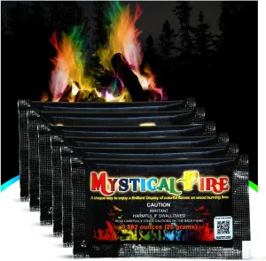 Mystical Fire Color Changing Packets Fire Pits Campfire Enchanted Multi-Color Magical Fun for Indoor Fireplace or Outdoor Use 0.882 Ounces 50pk
