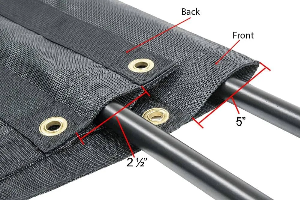 Mytee Products 7' x 16' Dump Truck Vinyl Coated Mesh Tarps Cover with 5 Inch 18oz Double Pocket
