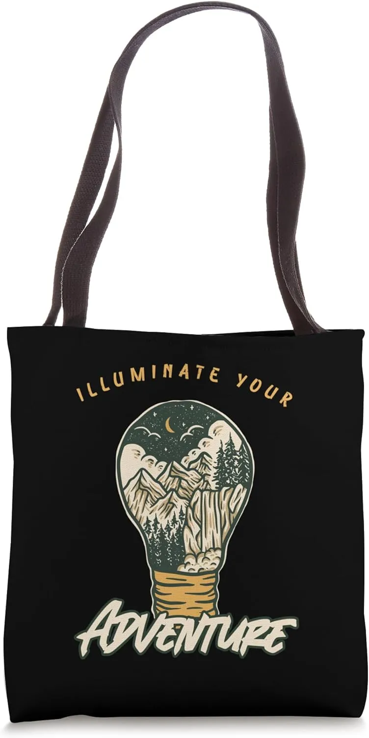 Nature-Inspired - Illuminate Your Adventure - Campsite Woods Tote Bag