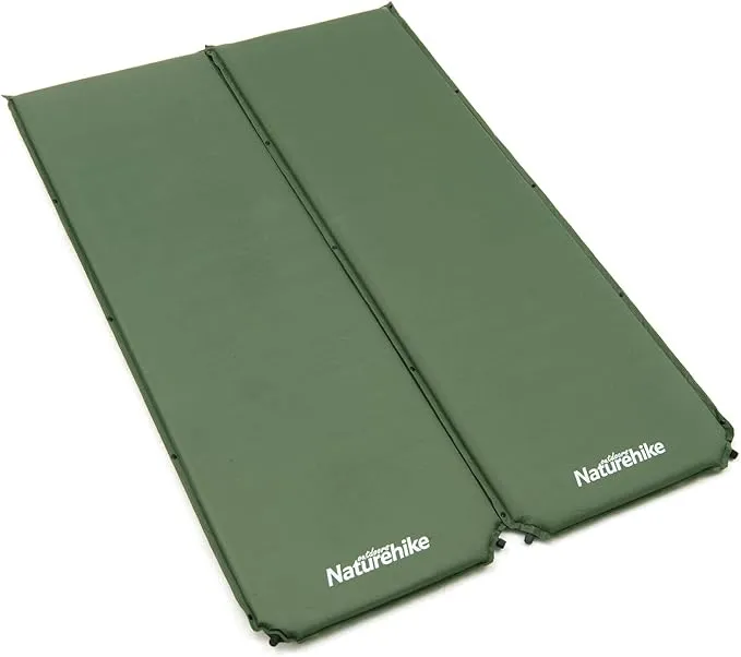 Naturehike Sleeping Pad, 2 inch Thick Self Inflating Sleeping Pad for Camping, Durable Camping Mattress Connectable with Multiple, Lightweight Sleeping Mats for Backpacking, Tent, Hammock, Hiking