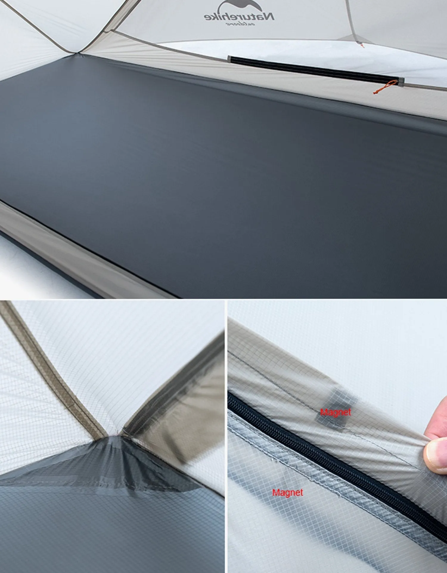 Naturehike VIK 15D Nylon Ultralight Outer Poles Tent NH19ZP003-1