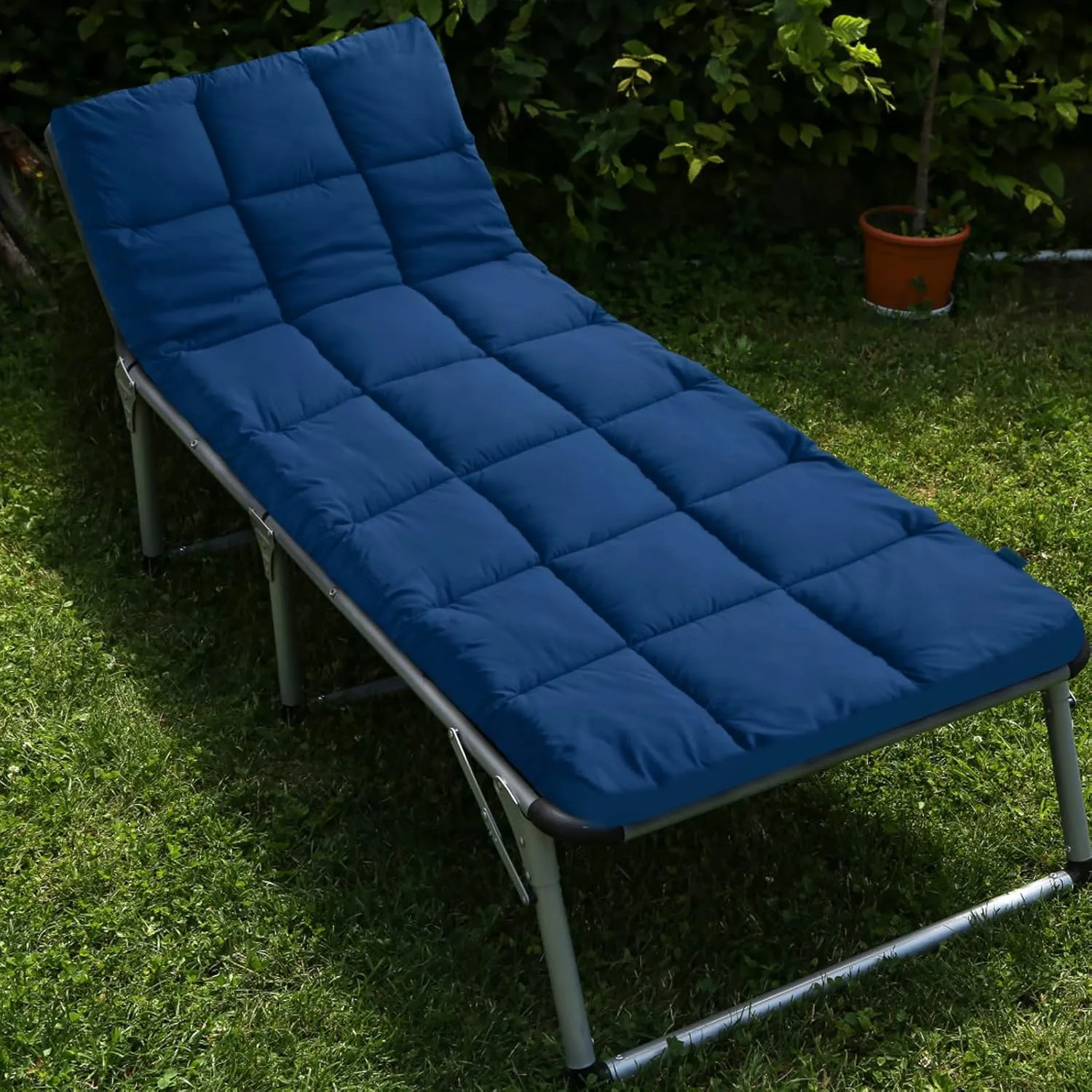 Navy Cot Mattress Topper - Quilted Pads for Camping, 75"x30" for Camp Cot/Rv Bunk/Narrow Twin Beds