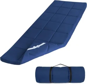 Navy Cot Mattress Topper - Quilted Pads for Camping, 75"x30" for Camp Cot/Rv Bunk/Narrow Twin Beds