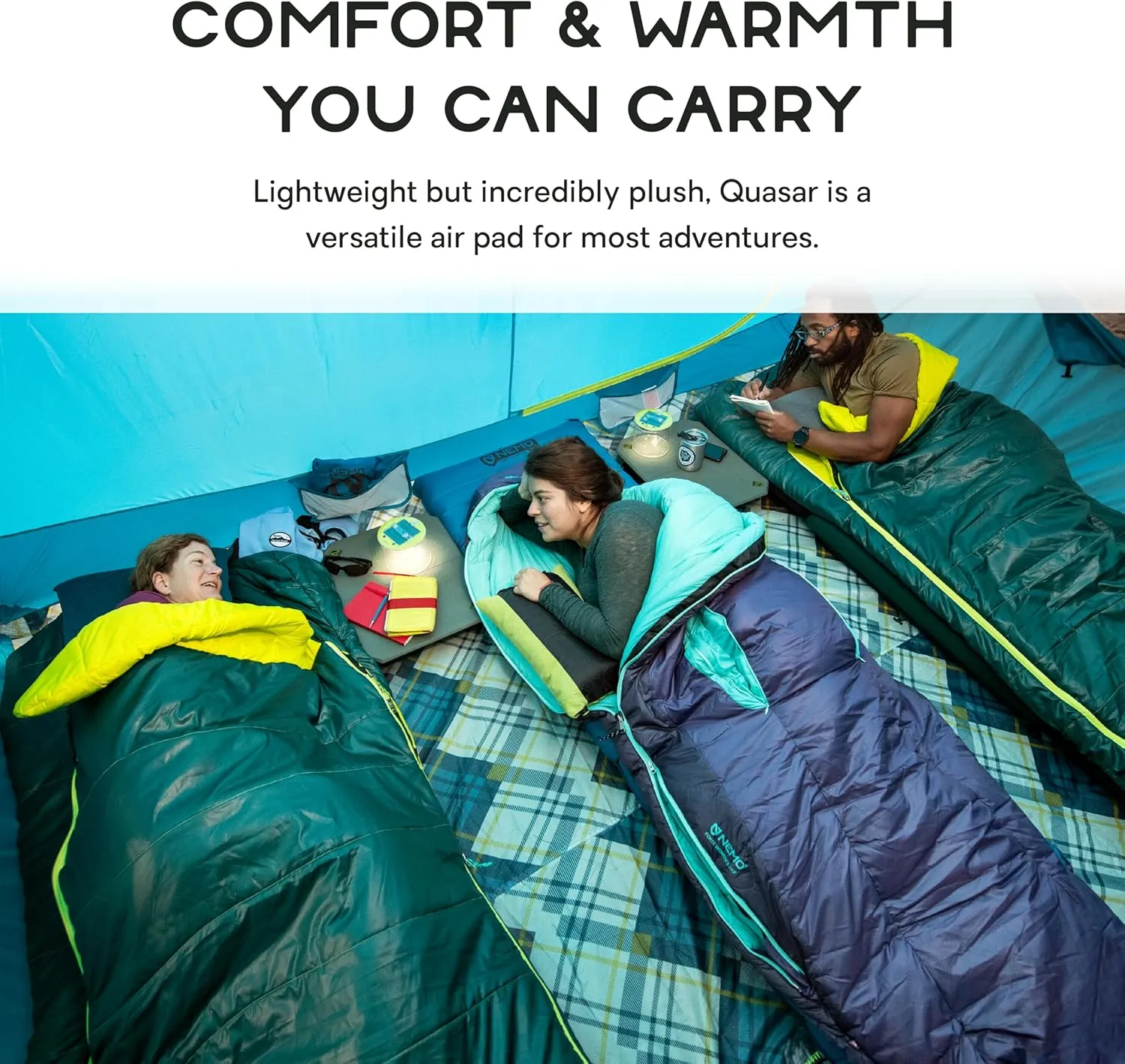 NEMO Equipment Quasar 3D Lightweight Sleeping Pad - Regular (72"x20") - Plasma