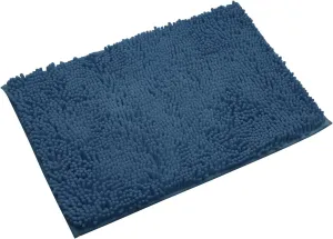 Non-Slip Bath Rug,Extra Soft Microfiber Bedroom Shag Carpet with Anti-Slip Backing,Water/Dust Absorbent Fast Dry Shower Mat,Sound Insulated Stairs Pad,Machine Washable (NavyBlue,12 x 19 Inches)
