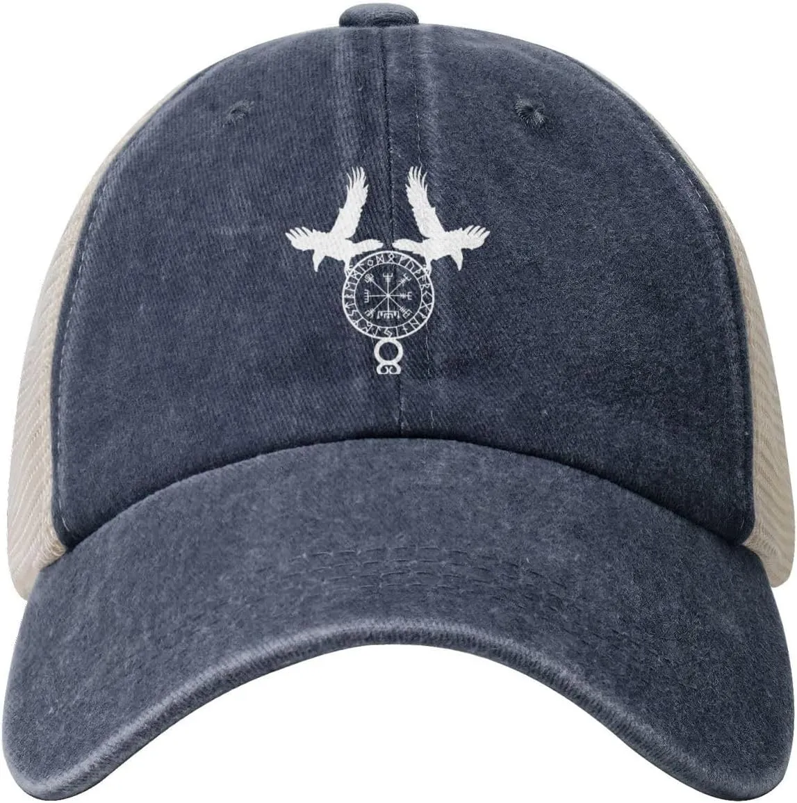 Norse Ravens Vegvisir Hats Denim Mesh Baseball Caps Trucker Hats