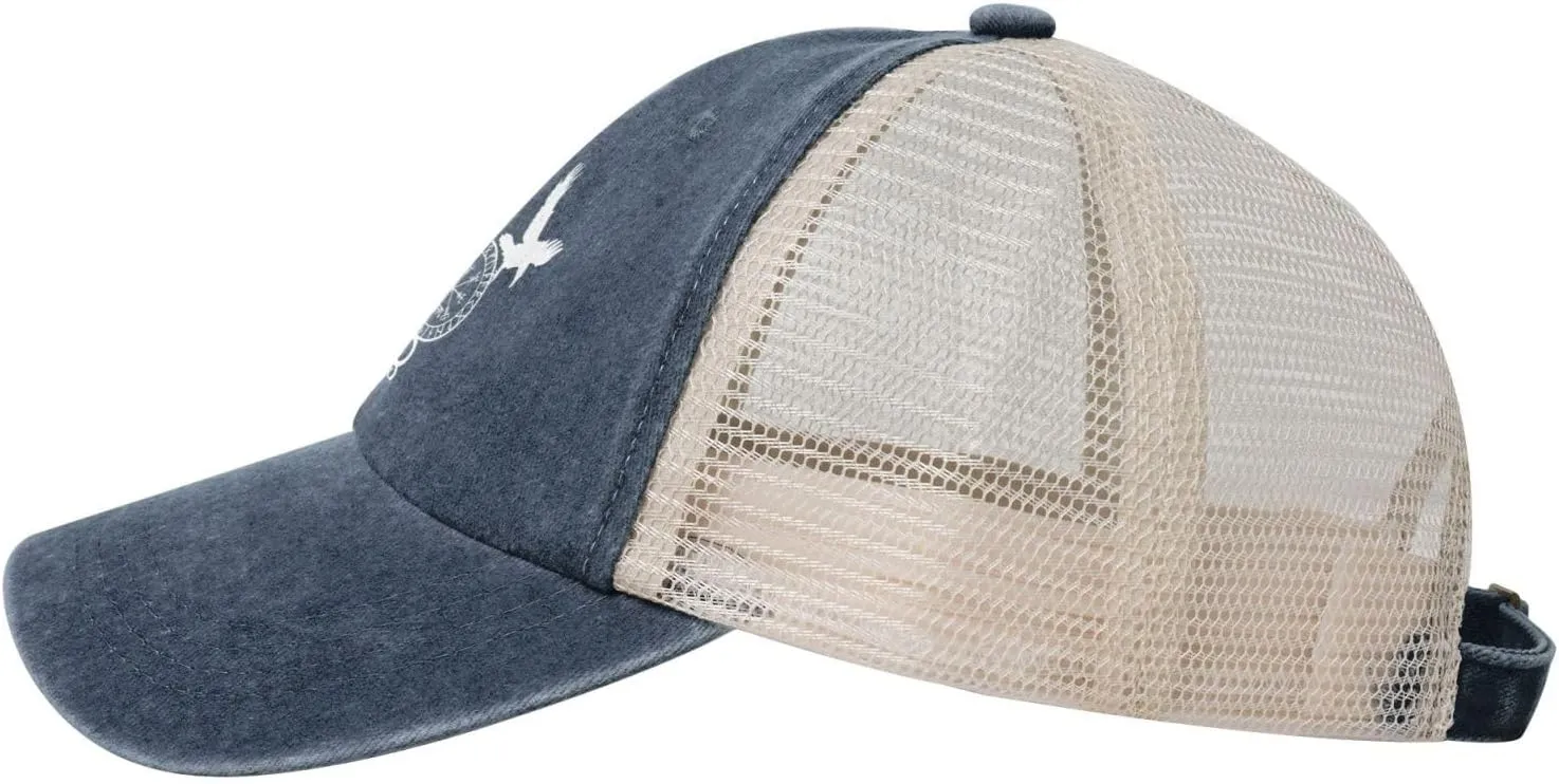 Norse Ravens Vegvisir Hats Denim Mesh Baseball Caps Trucker Hats