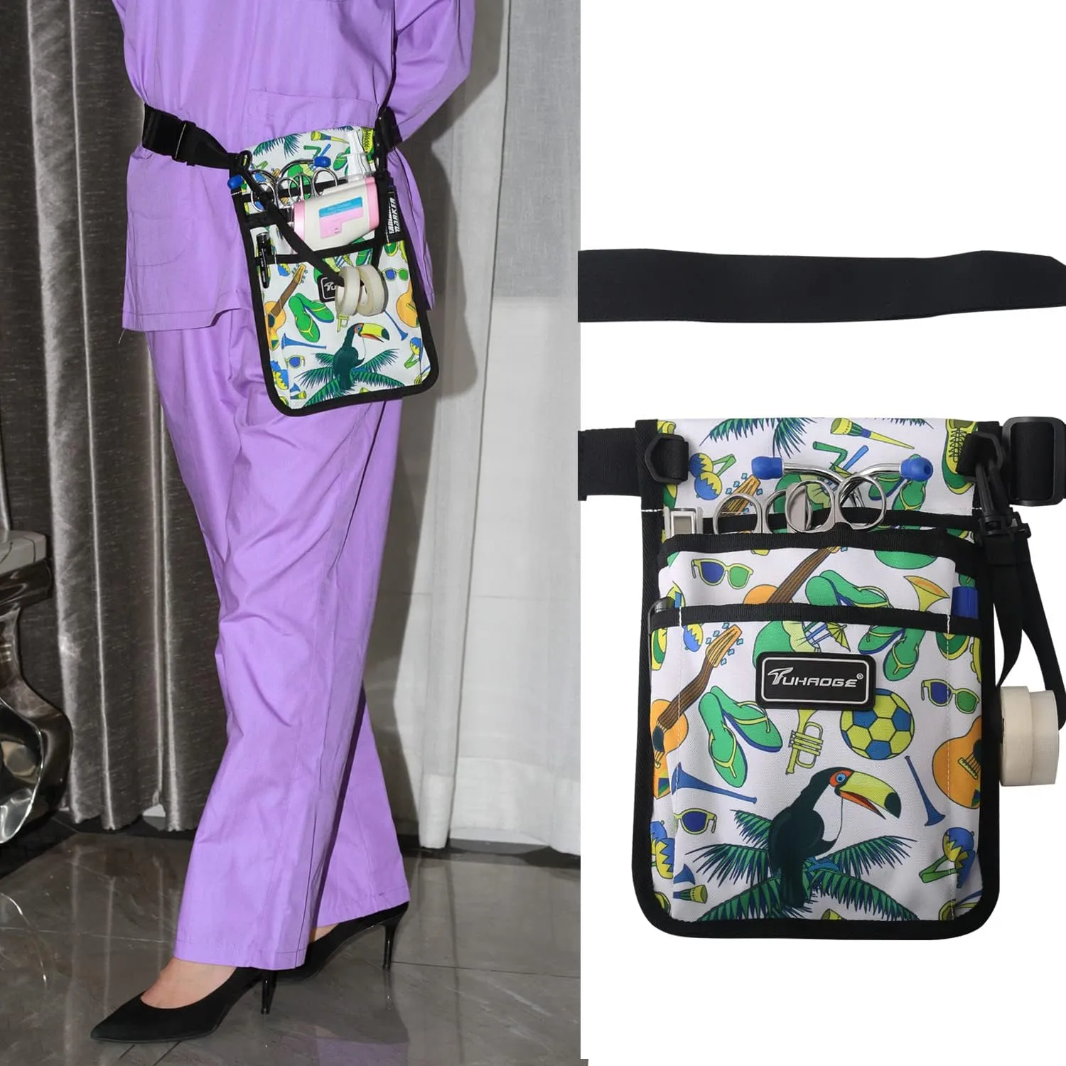 Nurse Storage Bag Practical Waist Bag Nurse Pocket Bag belt organizer pouch.