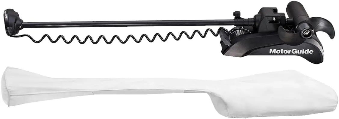 Oceansouth Custom Cover Designed for MOTORGUIDE Trolling Motors.(Cover Compatible with MotorGuide Xi5 Wireless Freshwater 105lb 72" White)