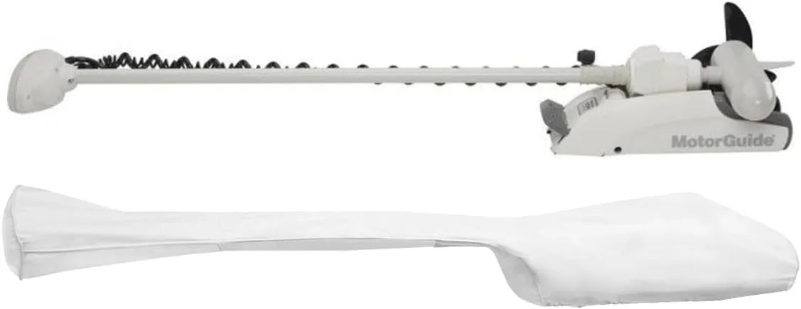 Oceansouth Custom Cover Designed for MOTORGUIDE Trolling Motors.(Cover Compatible with MotorGuide Xi5 Wireless Saltwater 80lb 72" White)