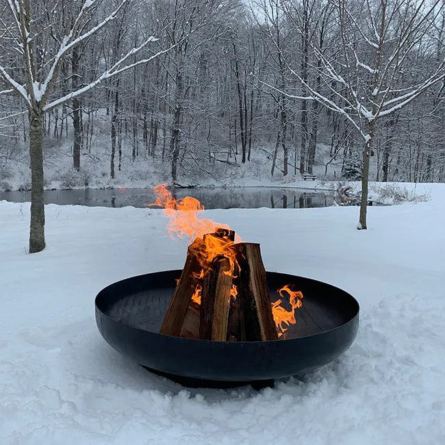 Oil-Rubbed Steel Fire Bowl w/Plate & Gloves by Prime Retreat