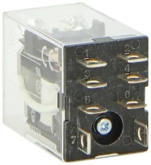 Omron LY2-DC12 General Purpose Relay, Standard Type, Plug-In/Solder Terminal, Standard Bracket Mounting, Single Contact, Double Pole Double Throw Contacts, 75 mA Rated Load Current, 12 VDC Rated Load Voltage