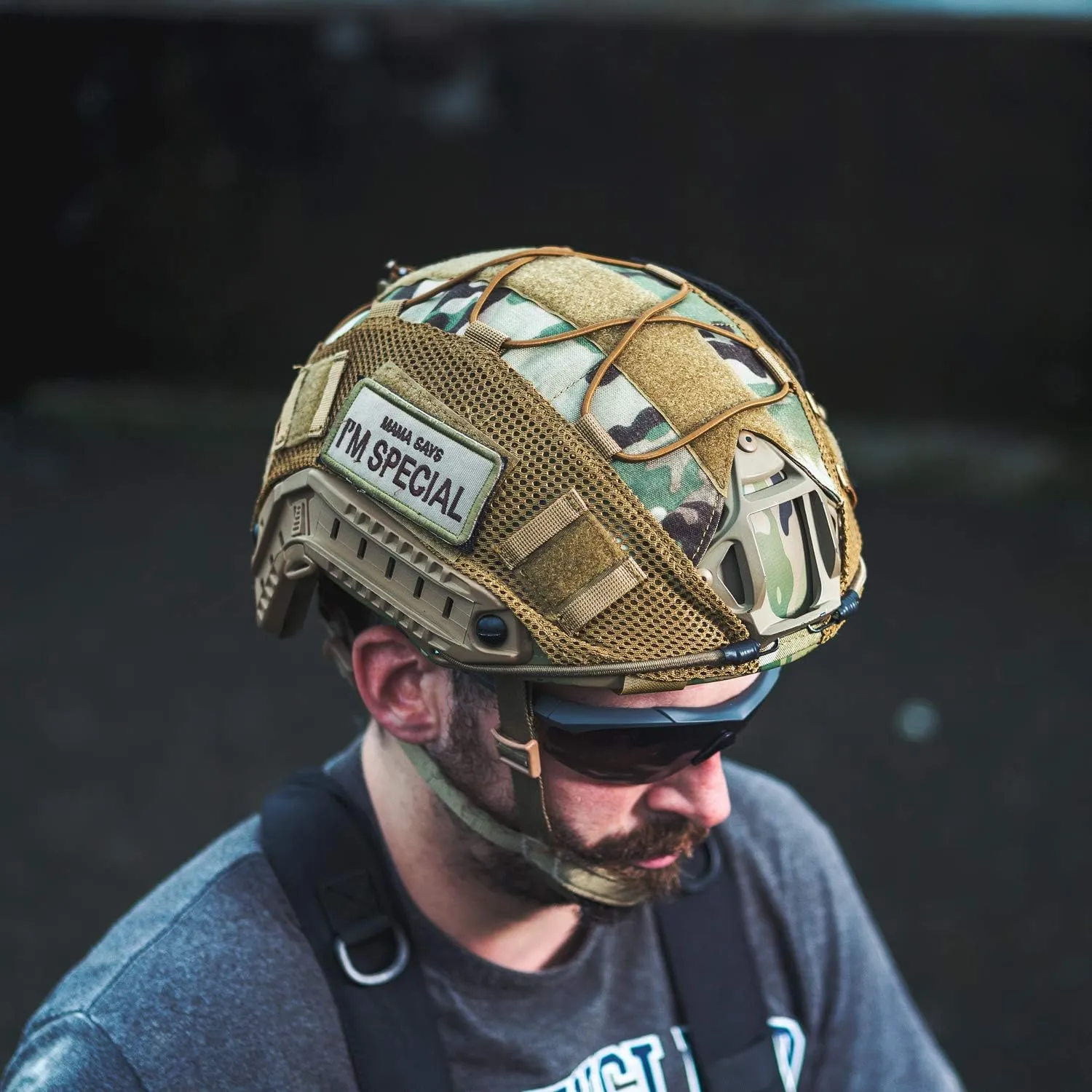 OneTigris Helmet Cover, Tactical Cloth Cover for Fast Helmet in Size L or M/L, XL or L/XL, Bump Helmet in Size XL or L/XL - ZKB12 No Helmet